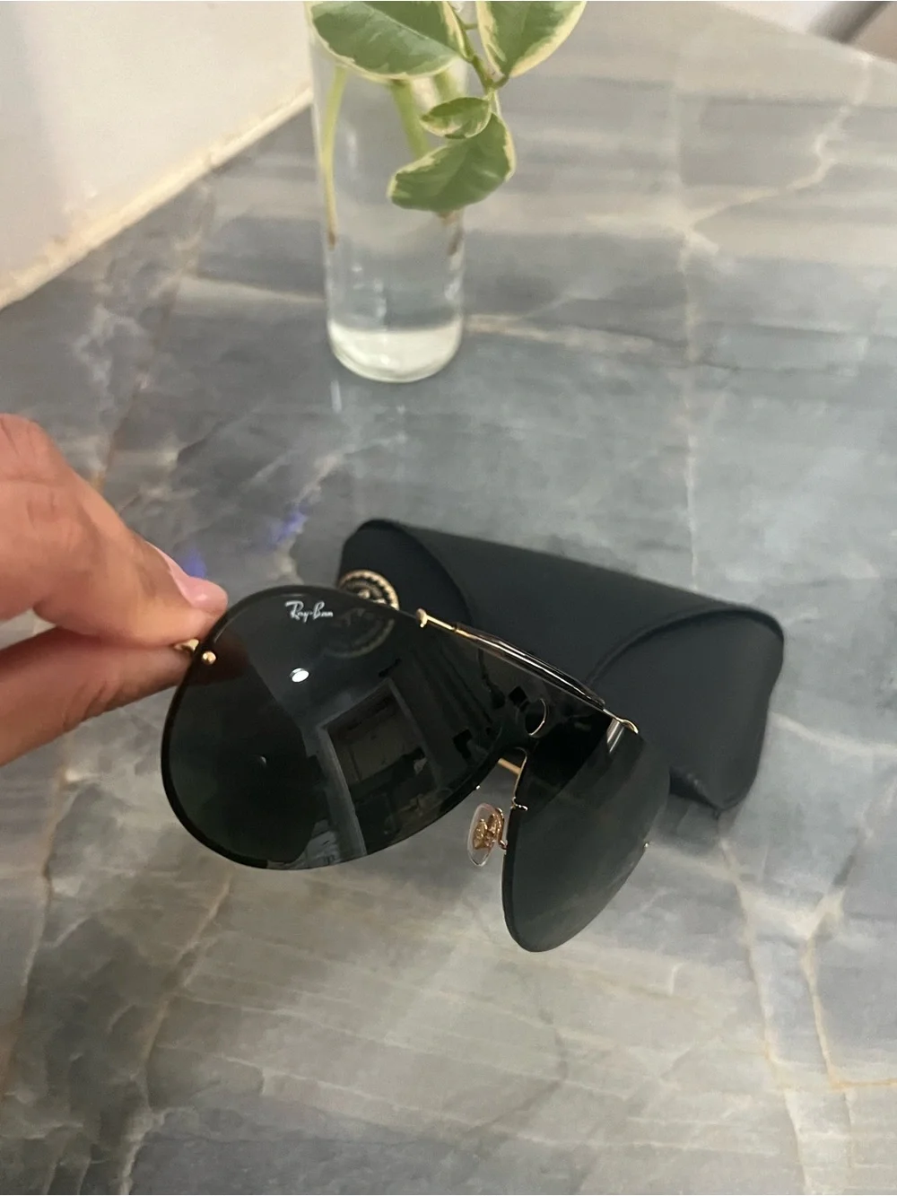 Ray-Ban Aviator Sunglasses in Black and Gold